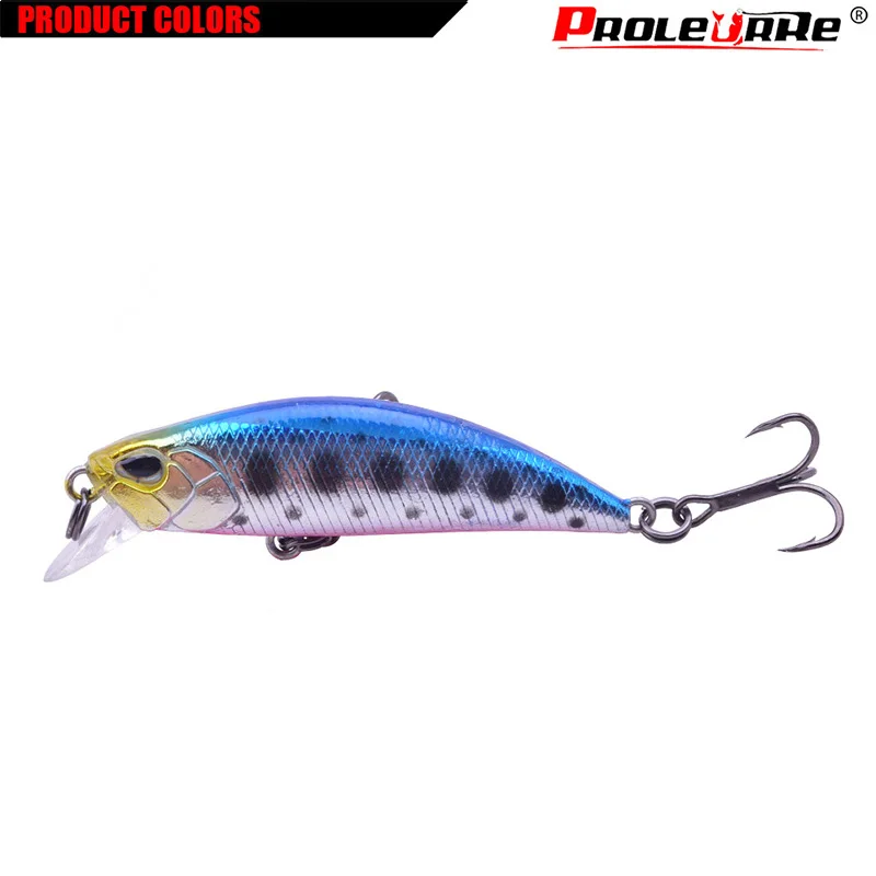 Señuelo de pesca de 52mm y 4,4g, cebo duro Wobbler para lubina y Lucio, aparejos de pesca de cebo Artificial, 1 unidad - imagen 4