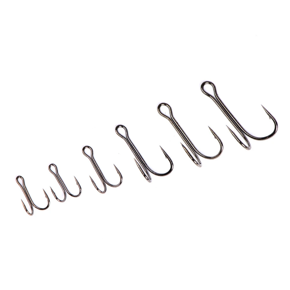 FTK 10-20 piezas anzuelos de pesca anzuelo doble 3/0 # -2/0 # 10 piezas 1/0 # 15 piezas 4 # -6 #   Anzuelos de pesca de acero rico en carbono, aparejos de pesca - imagen 5