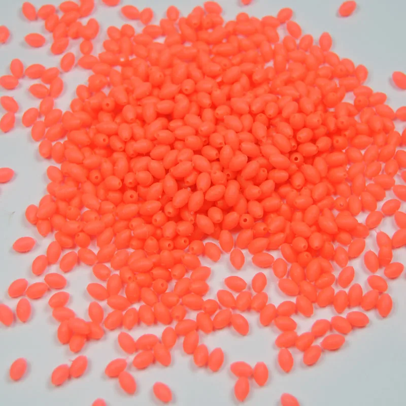 100 unids/lote más modelos Premium Color verde y naranja cuentas luminosas suaves ovaladas para Señuelos de Pesca accesorio Terminal de aparejo pargo - imagen 2