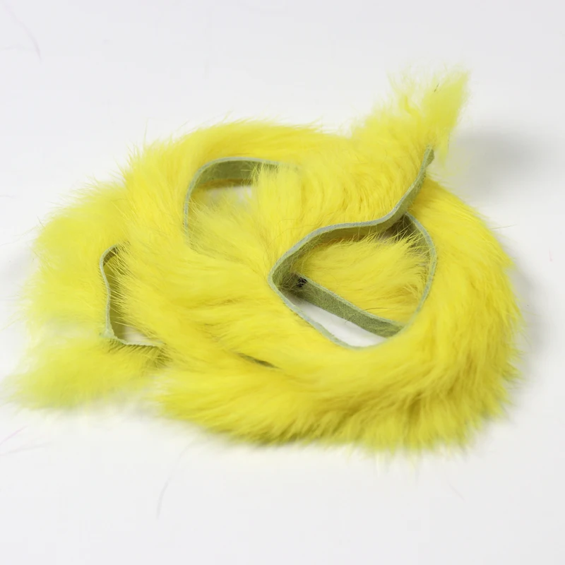 Bimoo 2 tiras Zonker de liebre de piel de conejo de 5 mm de ancho para atado de moscas Material Streamer - imagen 4