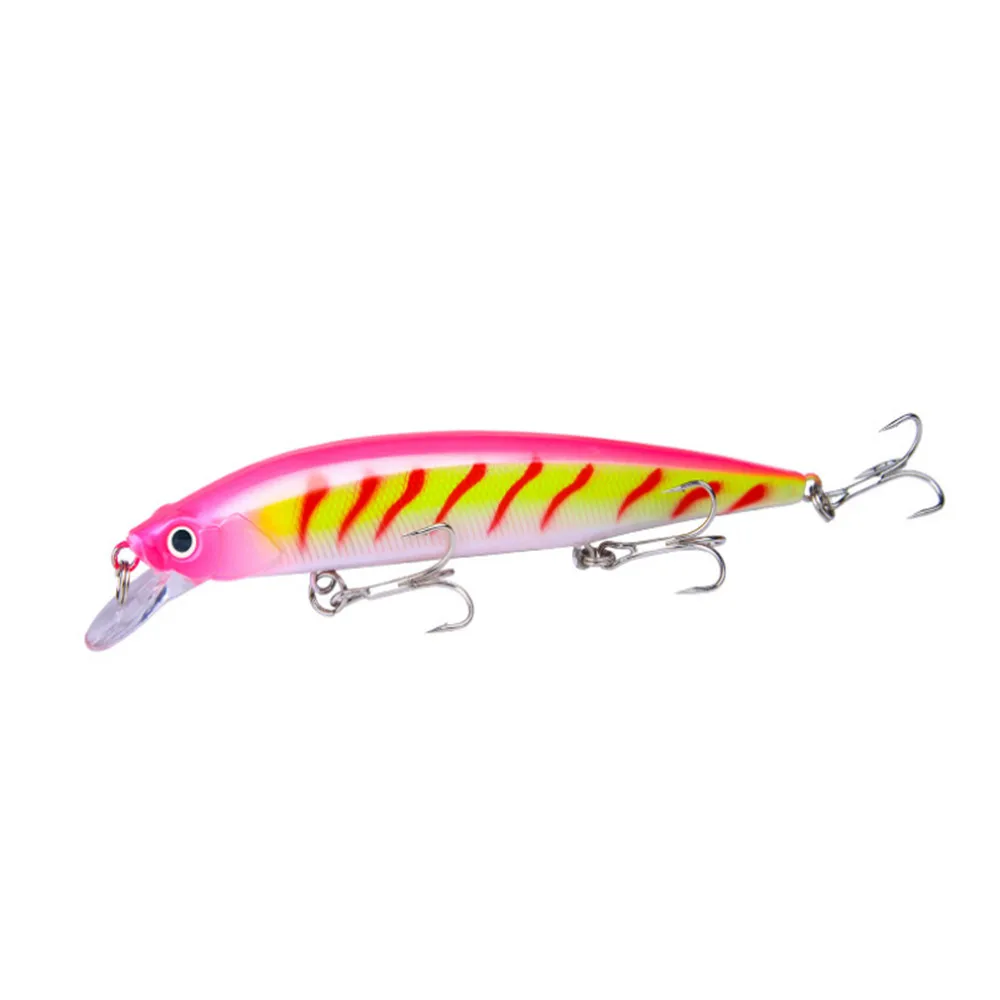 Señuelo duro para pesca de pececillos, cebo Artificial con 3 anzuelos triples, Wobbler, Swimbait, ojos 3D, 18,3g, 14cm, 1 ud. - imagen 5
