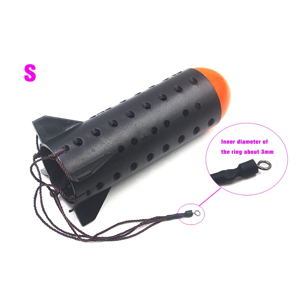 MNFT 1 Uds alimentador de pesca de carpa cohete cebo de pesca jaula carpa cebo trampa alimentadores cebos dispensador aparejos de pesca - imagen 3