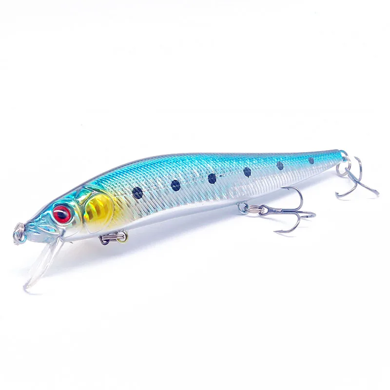1 Uds. 22G/140mm clásico gran pececillo con láser señuelo aparejos de pesca de alta calidad Wobblers Crankbait duro con 2 # anzuelos pche Isca - imagen 4