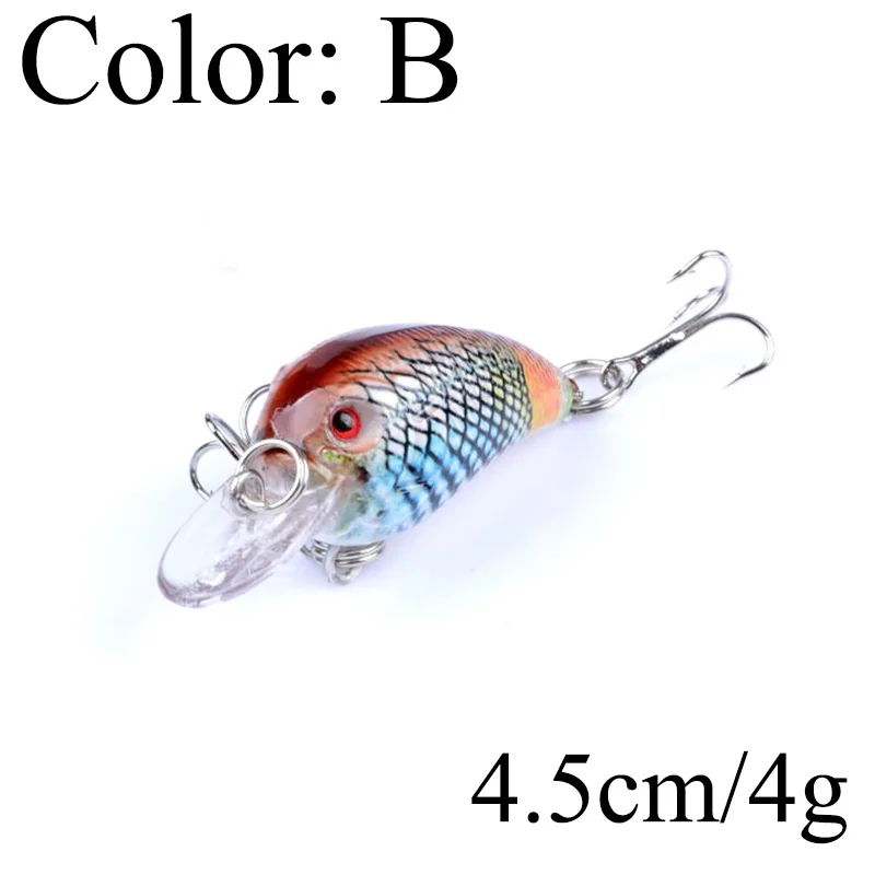 Señuelo de pesca para peces, cebo Artificial de manivela dura, Wobbler, Japón, Mini señuelo de pesca Crankbait, 4,5 cm, 4,2g, 1 unidad, WD-444 - imagen 3