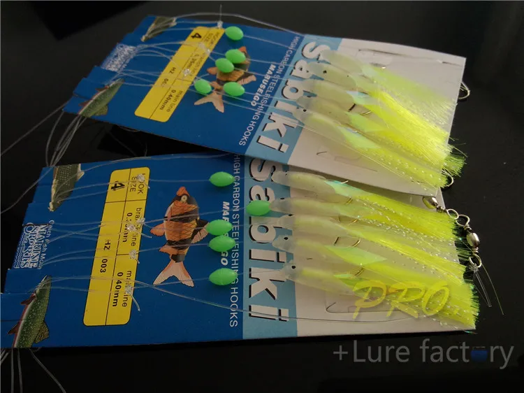 JYJ-kit de pesca de camarón Artificial sabiki, anzuelo de calamar, cebo jig, isca, lubina brillante, señuelo sabiki, 8 paquetes - imagen 2