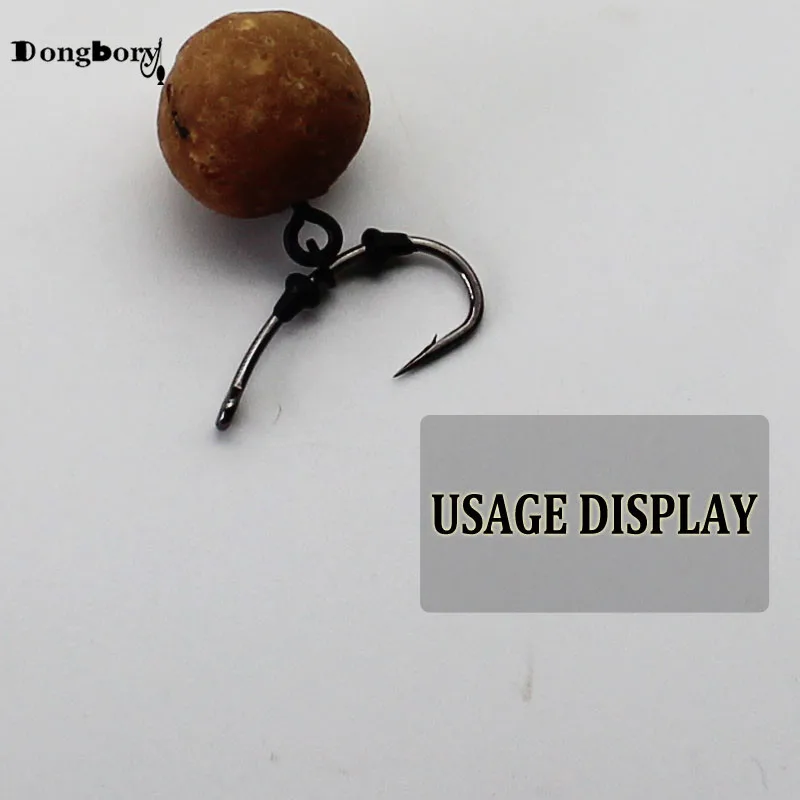 20 piezas clavija de tornillo Boilie con anillo giratorio d-rig Chod Rig Terminal aparejos cebo soporte tornillo accesorios de pesca de carpa negro mate - imagen 4