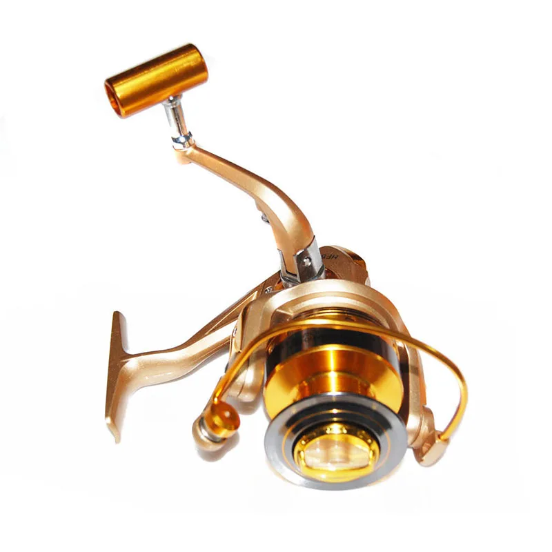 Carrete giratorio de pesca de agua salada de aluminio dorado con rodamientos de bolas 10BB HF3000-7000 carretes de pesca - imagen 3