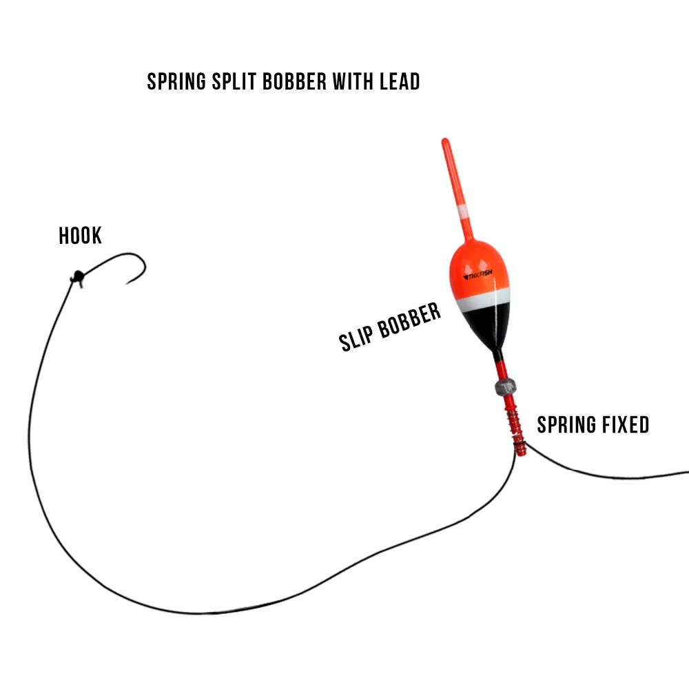 2 uds Bobbers deslizantes de madera flotadores de pesca Bobbers Balsa flotadores deslizantes de resorte de madera Bobbers ponderados para tipo panfish bagre - imagen 3