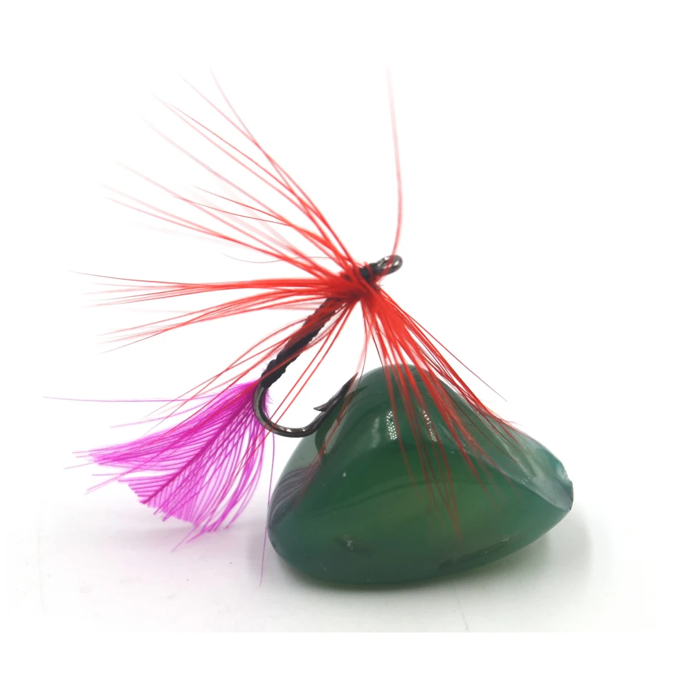 MNFT 10PCS 9 #   Señuelos de pesca con mosca húmeda, serpentina de barba roja, cuerpo de manguera para mosca, con cola en forma de abanico rojo rosa, cebo para pesca con mosca - imagen 2