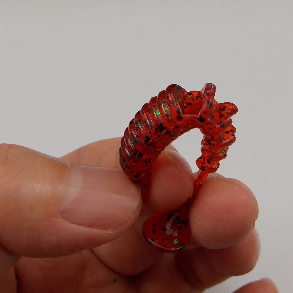 KESFISHING-cebos artificiales de silicona para Pesca, cebos blandos para lubina, sábalo, inyección de aroma y sales, 2,8" - imagen 5