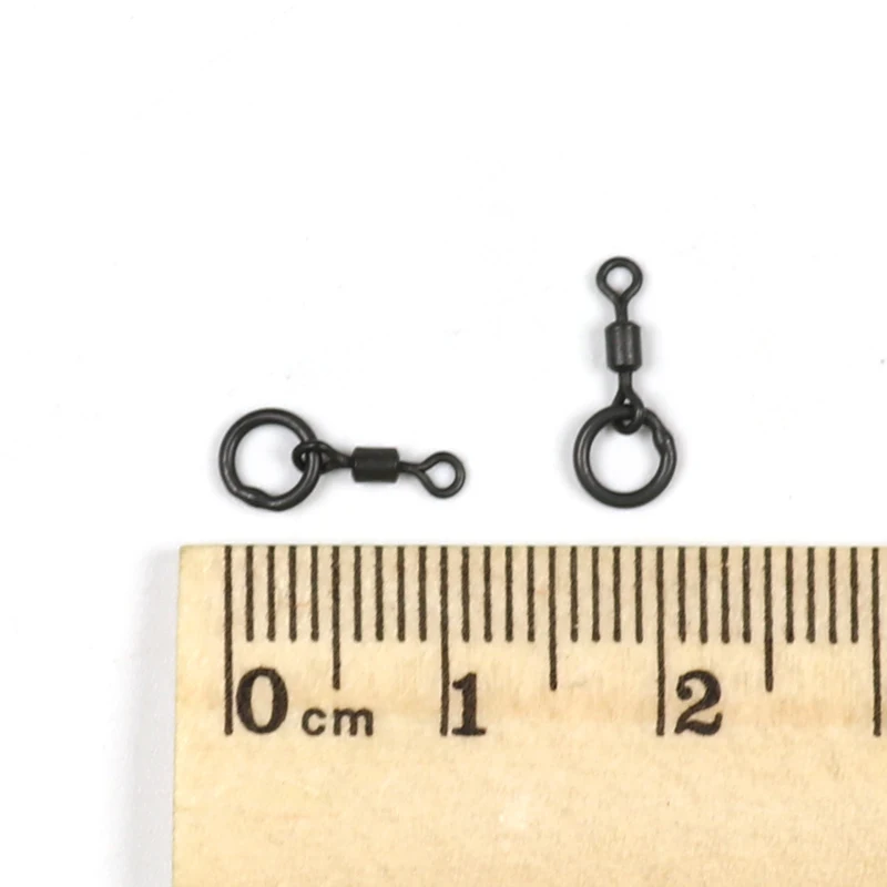 Bimoo 10 unids/pack aparejos de pesca de carpa Micro gancho anillo giratorio Chod Rig Multi Rig libre giratorios pesca gruesa - imagen 4