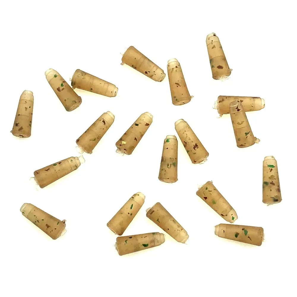 Cola de pesca de carpa, tubo de goma de cabeza redonda, amortiguador, cuentas de agua dulce, mangas antienredos, cordón de manga de gancho, alineador, 20 Uds.