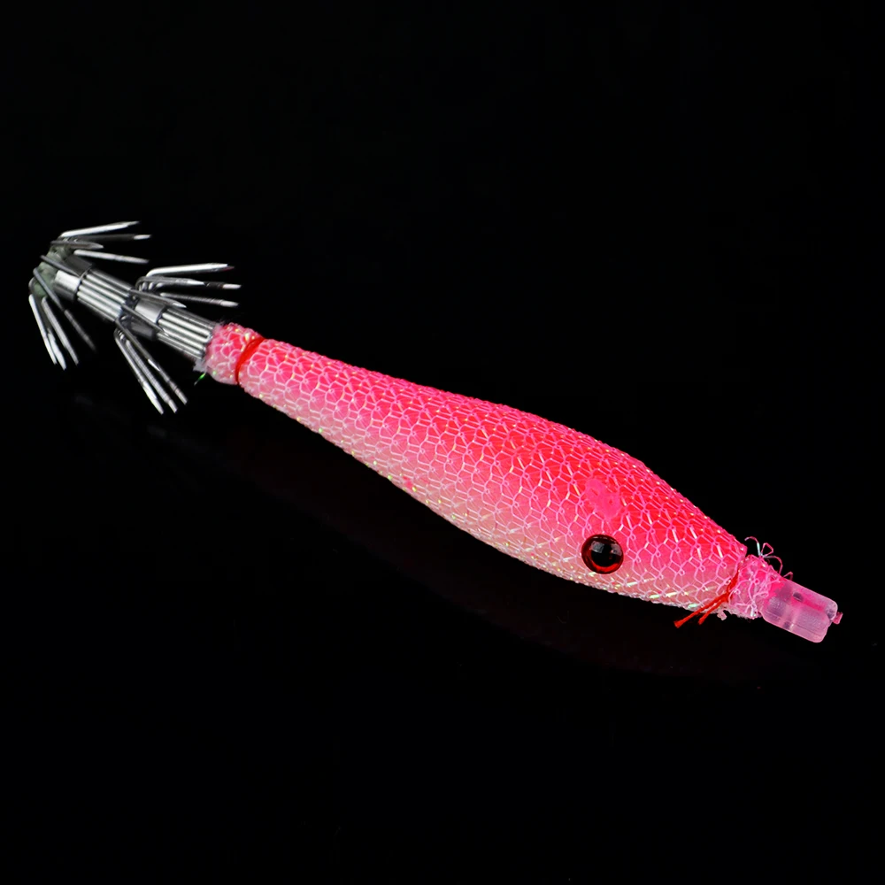 FiSH KING-señuelo luminoso de Pesca en el mar, anzuelo de pulpo de calamar suave, aparejos de Pesca Vissen, cebo artificial, 5 piezas, 9cm, 8g - imagen 4