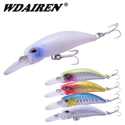 Señuelo de Pesca de pececillos flotantes, cebo Artificial duro láser, ojos 3D, 6,5 cm, 5,2g, Wobblers, Crankbait, aparejos de Pesca, 1 ud.