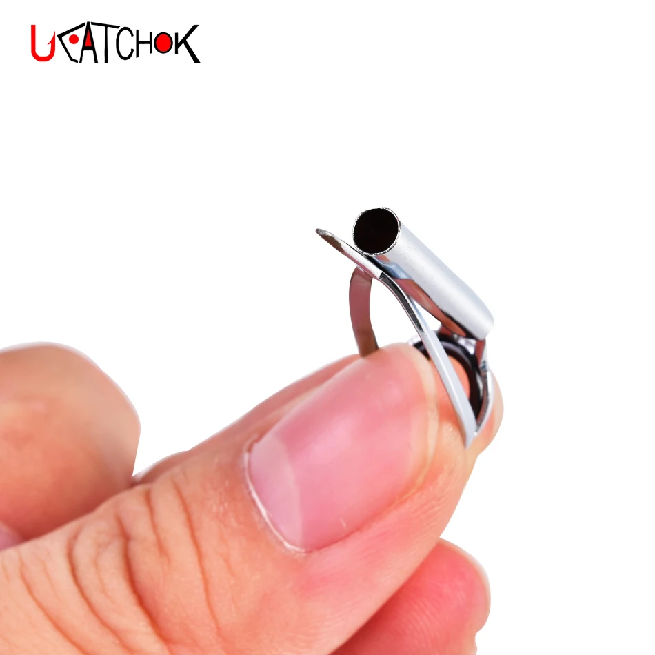 Guía superior mejorada, soporte SIC antibobinado, anillo de varilla, reemplazo de guía de reparación, aparejos de pesca, 10 unids/lote por paquete - imagen 5