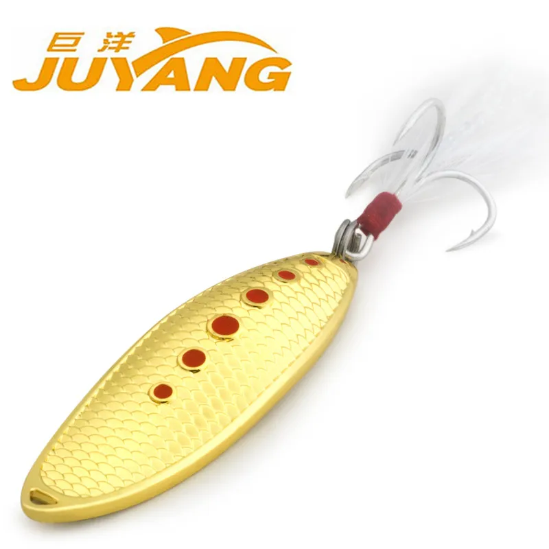 JUYANG-señuelo de Metal con cuchara giratoria, Señuelos de Pesca de 7g, 10g, 15g, 20g, cebos duros, Material metálico de capa completa, aparejos de pesca - imagen 5
