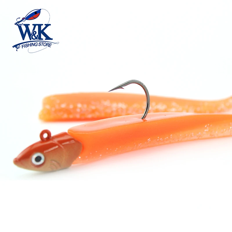 Señuelo de sábalo oscilante con cabeza de anzuelo de 20g, Anguila loca, cebo suave de 11cm, pesca en roca costera definitiva, aparejo JIGS de lubina, señuelo suave Swimbait - imagen 5