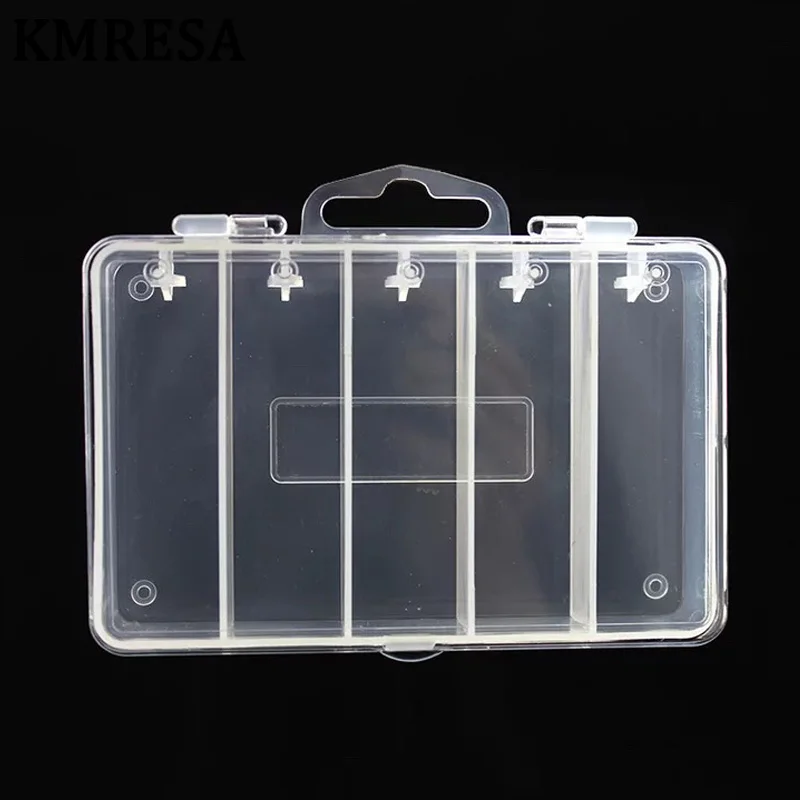 KMRESA 5 compartimentos caja de almacenamiento cebos de Pesca con mosca cuchara gancho cebo aparejos enchufe caja impermeable aparejos de Pesca boxeo Pesca - imagen 3