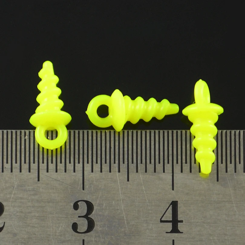 MNFT-tornillo de conexión para cebo de pesca de carpa, aparejo emergente, accesorios de plástico, blanco, rojo y amarillo, 30 unids/bolsa - imagen 2