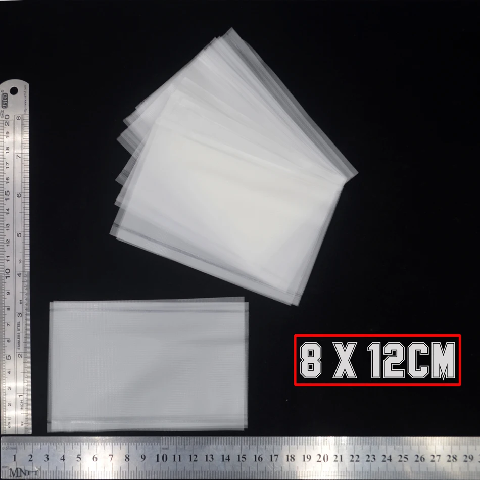 MNFT 500 Uds. Bolsas de pesca de carpa PVA de 8 tamaños, aparejo Boilie Soluble en agua rápido, cebos sólidos, equipo para peces, Kit de aparejos - imagen 4