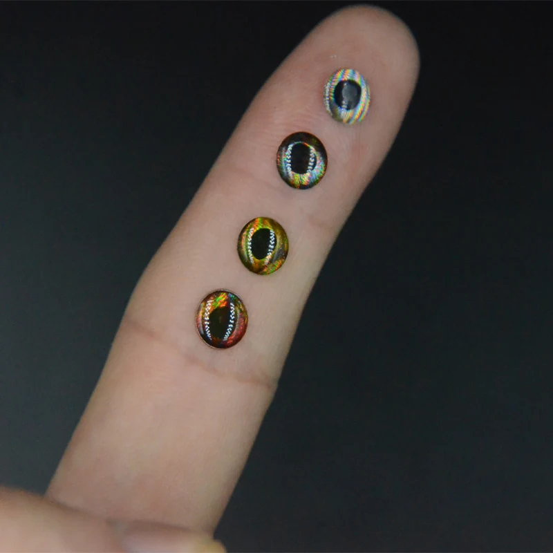 Ojos de pesca holográficos realistas 4D, 80 unidades, 4 estilos de serpentinas, cebos, accesorios de pesca con mosca - imagen 2