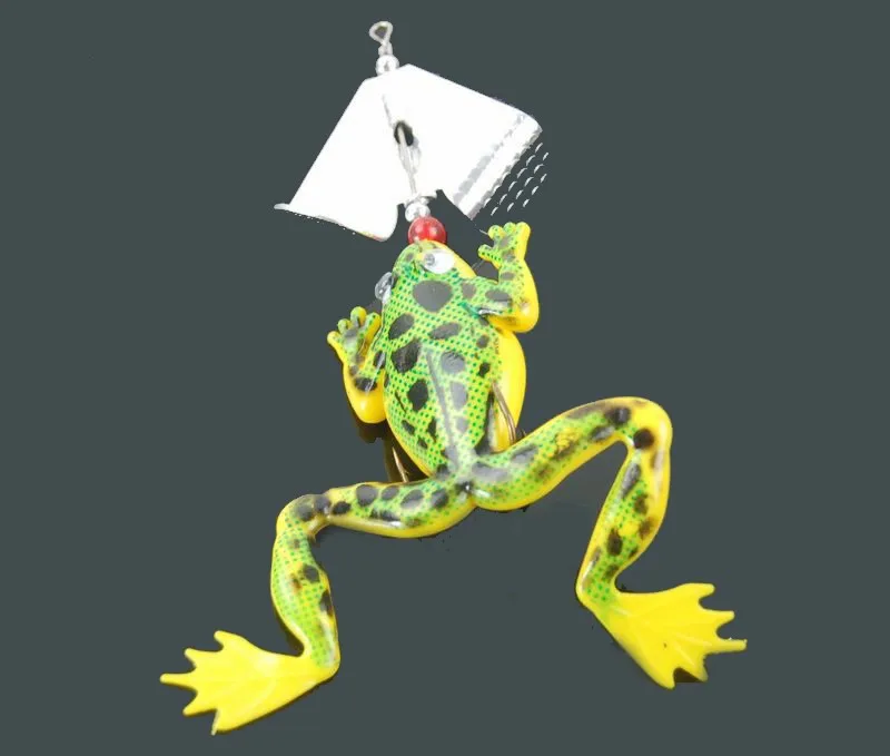 Señuelo de pesca de ranas blandas, cebo de gusano Artificial de agua dulce, giratorio, cuchara giratoria, 15g, 1 pieza, venta - imagen 3