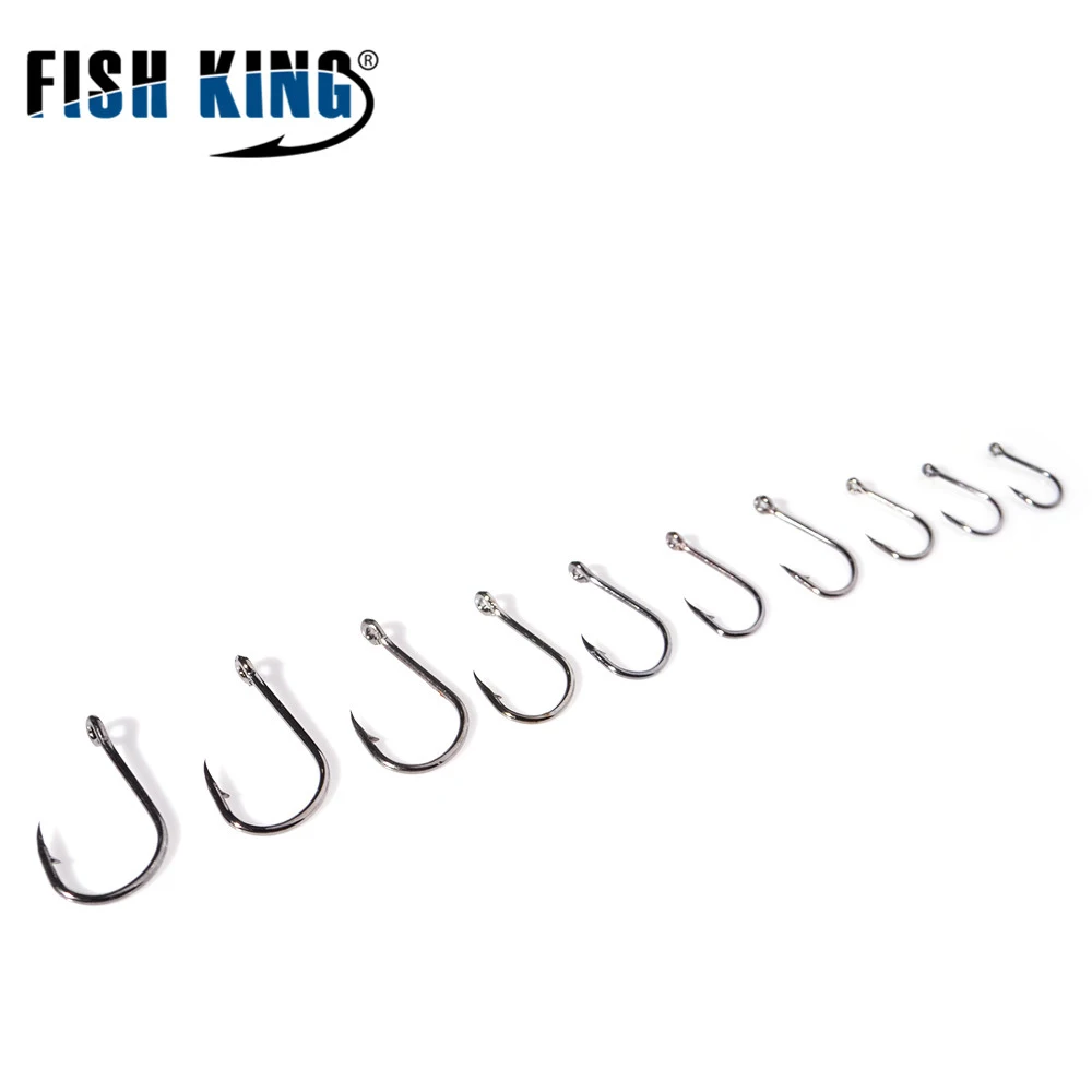 NGB 10 Uds. Anzuelos de pesca CHINU de acero rico en carbono con anillado 3 # -14 #   Accesorios de pesca con anzuelo de carpa con púas - imagen 2