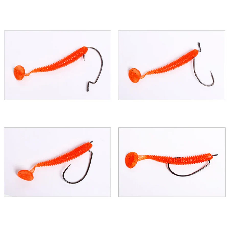 Anzuelos de Pesca de Japón, 50 unids/lote, anzuelo de gusano de pulpo, manivela de pesca de acero de alto carbono, anzuelo de pesca ancho superbloqueo, señuelo de compensación rojo - imagen 5