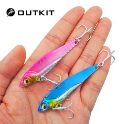 OUTKIT 2020 nuevo señuelo de pesca láser de Metal VIB 11,5g/15g aparejos de pesca Crankbait cuchara vibratoria Spinner aparejos de cebo hundido