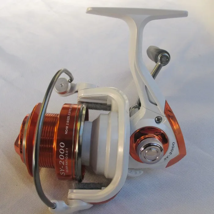 Rueda de pesca con 11 rodamientos, copa de alambre poco profunda, tiro largo, carrete giratorio de fundición SY4000, señuelo con cabeza de Metal - imagen 2