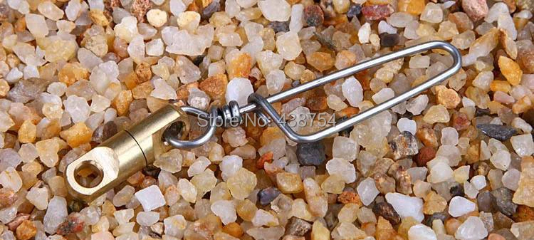 Barril giratorio de latón con enclavamiento, aparejo fácil para pesca, oferta especial, gancho de pesca, 12 unids/lote - imagen 5