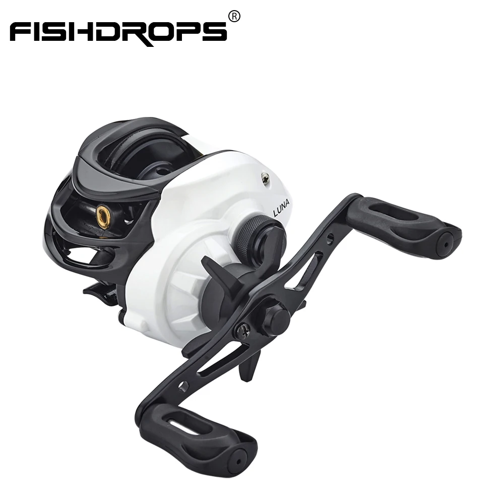 Carrete de pesca Fishdrops Baitcasting, carretes de pesca, sistema de freno magnético de mano izquierda/derecha, carrete de pesca asequible de perfil bajo - imagen 4