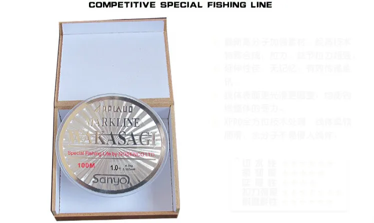 Tippet-Hilo de pescar de alta calidad, equipo de pesca de hilo en bruto japonés, 100m, lote de 5 unidades - imagen 3