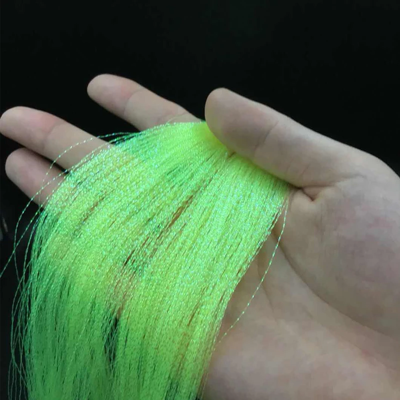 Anzuelo holográfico de Tinsel Flashabou, plantilla de atado de moscas de 8 colores, hebras trenzadas, señuelos de Flash de cristal, 4 piezas - imagen 2