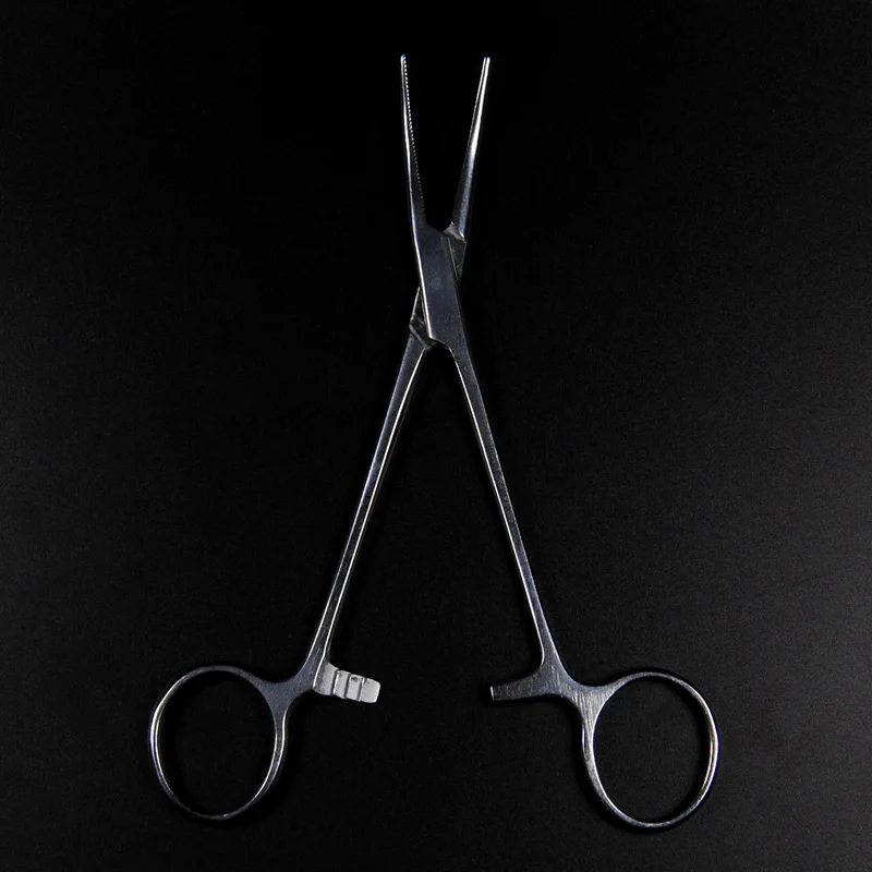 Bimoo-Alicates de desenganche de acero inoxidable, 16cm, pinza de punta de manivela, herramienta de Terminal de pesca - imagen 2