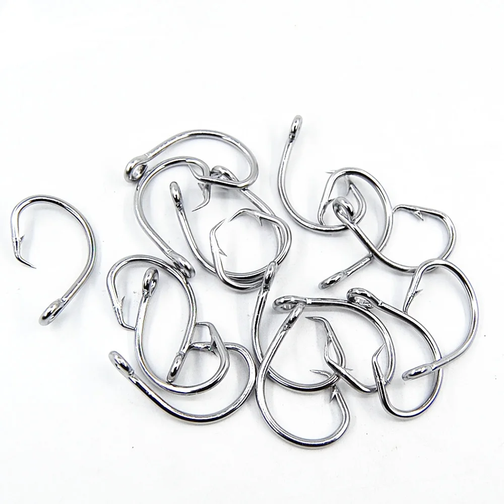 JSM-anzuelos de pesca de acero inoxidable, 20 unidades, tamaño 8/0-15/0 - imagen 5