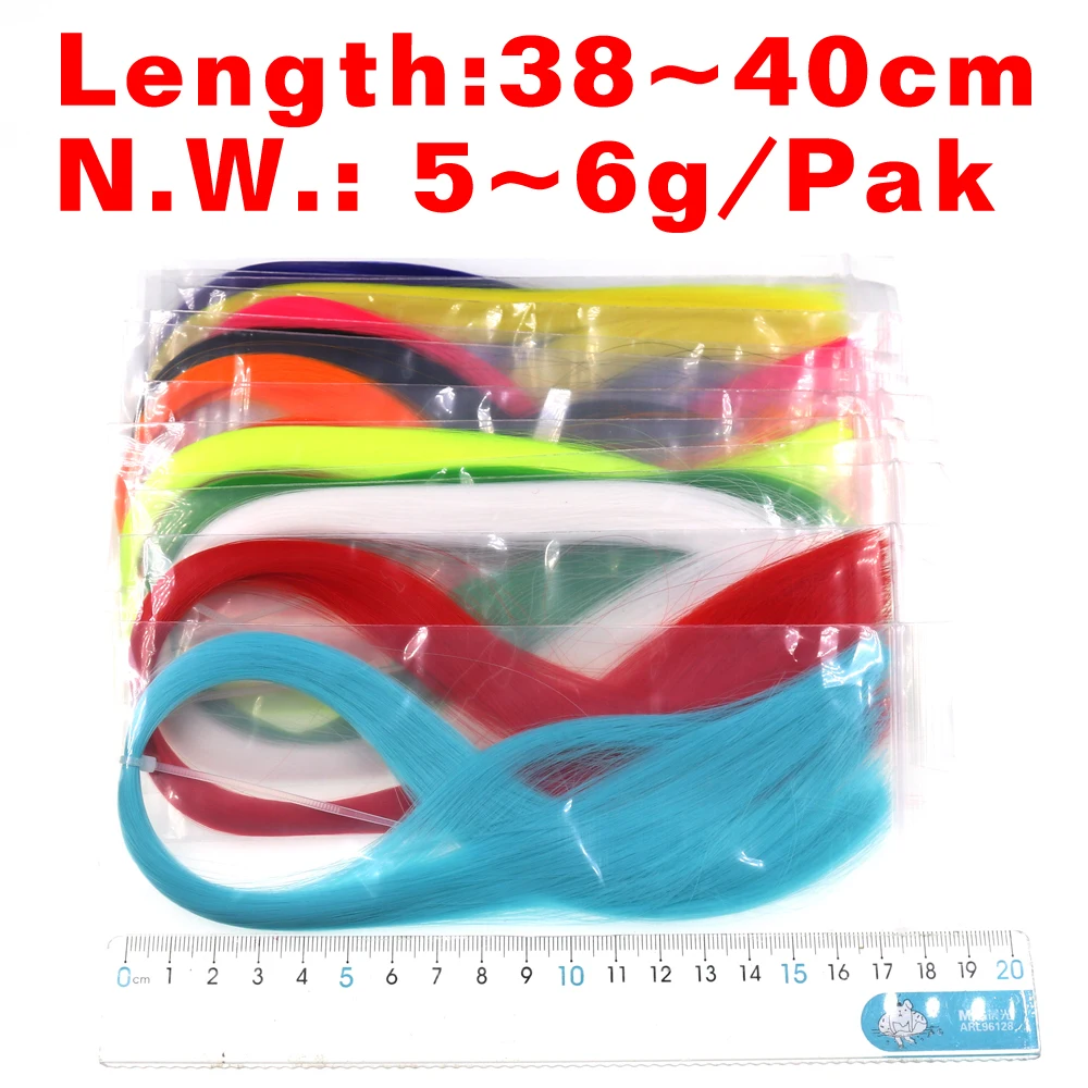 Wifreo 4PAKS Micro fibra de nailon sintético para Streamer Fly Sabiki Jig Hooks Bucktail Jigs Making Fly Tying Material - imagen 3