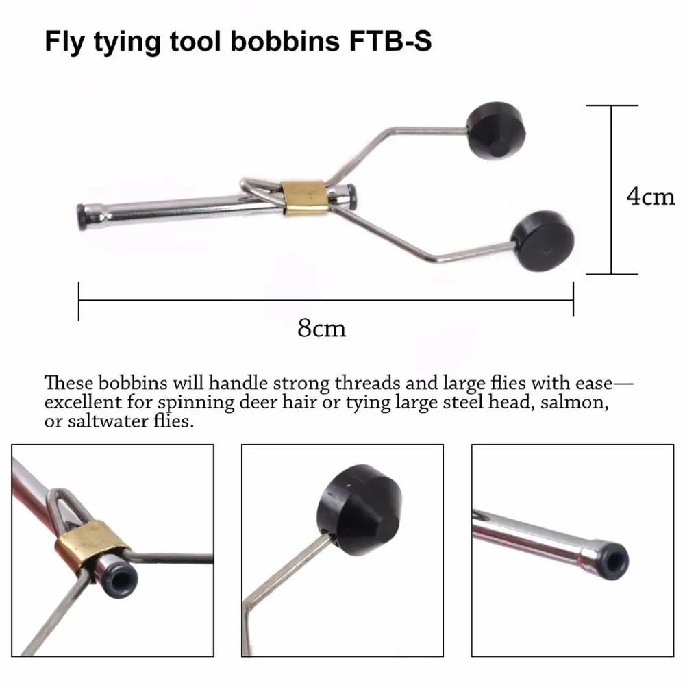 Kit de herramientas para atar moscas con bobina de cerámica Maximumcatch con hilo, cuentas y plumas para pesca con mosca DIY - imagen 3