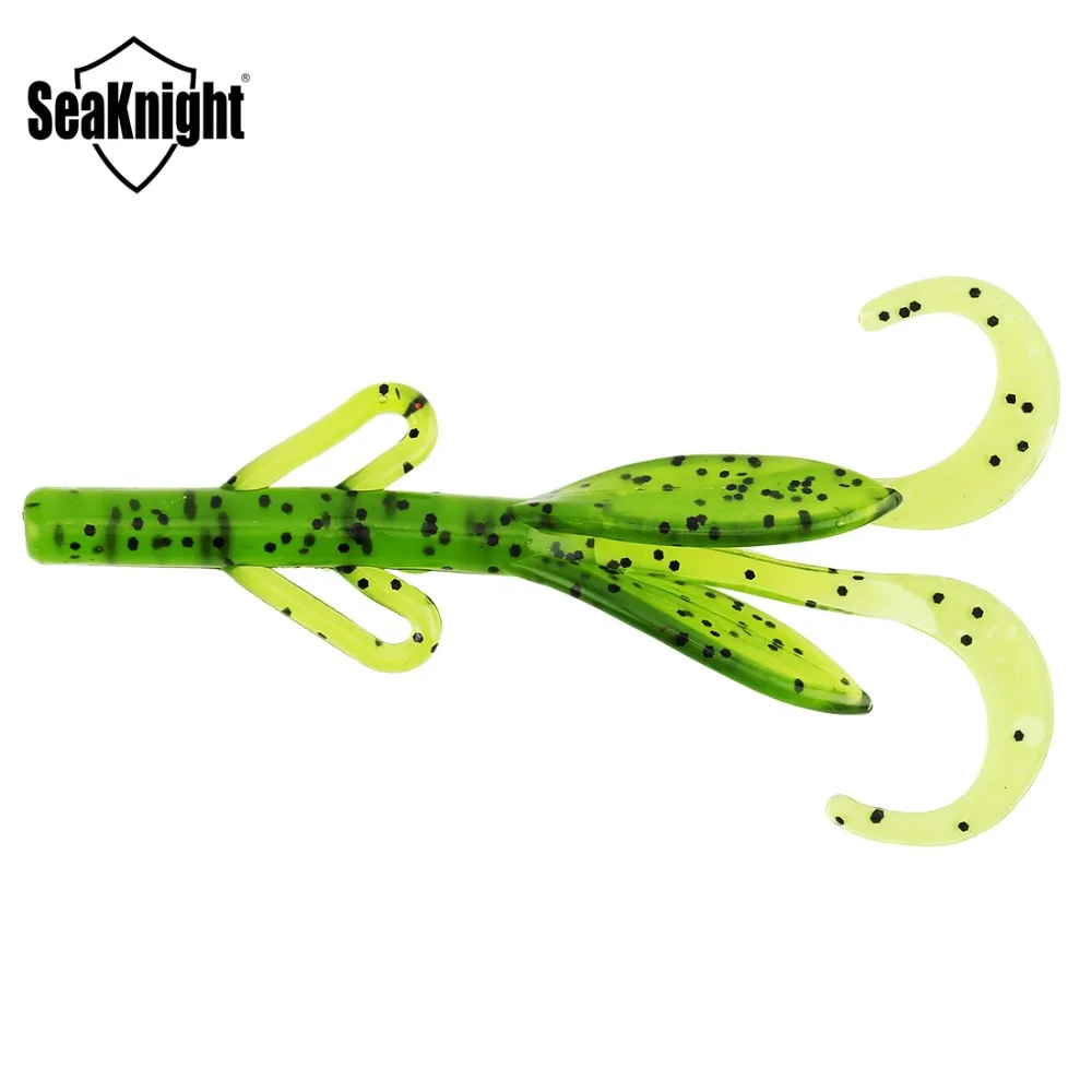 SeaKnight SL007 señuelo de pesca de camarones 6,2g 110mm 6 unids/bolsa cebos blandos cebo de silicona para lubina aparejos de pesca de oruga de agua salada/dulce - imagen 4