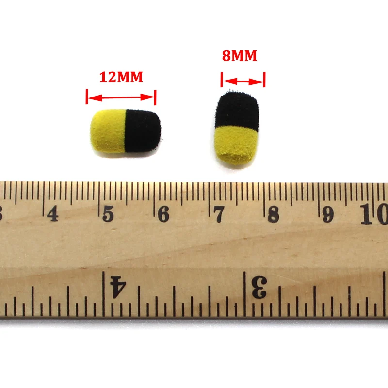 20 piezas cilindro cebo de pesca de carpa espuma Boilie Pop Ups gancho cebos de pescado señuelo 8mm Zig Rig espuma marrón rojo Terminal aparejos - imagen 2