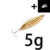 Gold 5g feather