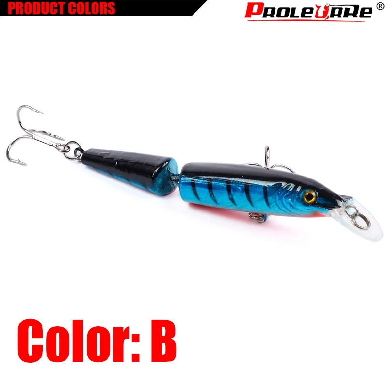 Señuelos de pesca de 10,5 cm y 9,2g, Wobblers curvos de 2 secciones disponibles, accesorios de pesca con cebo falso de alta simulación colorida Halleluyah - imagen 4