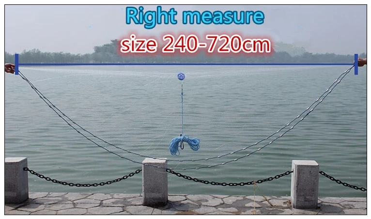 Red fundida con plomo y sin plomo, red de pesca, línea de monofilamento, mosca al aire libre, tiro a mano - imagen 3