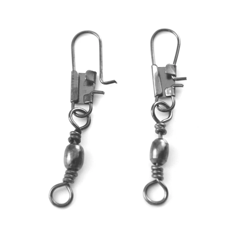 MNFT 50 Uds. De pasador giratorio de barril de latón inoxidable, conector de pesca, pasador giratorio, grúa, aparejos de pesca, gancho, accesorios a presión - imagen 2