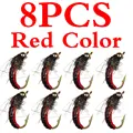 8pcs red color