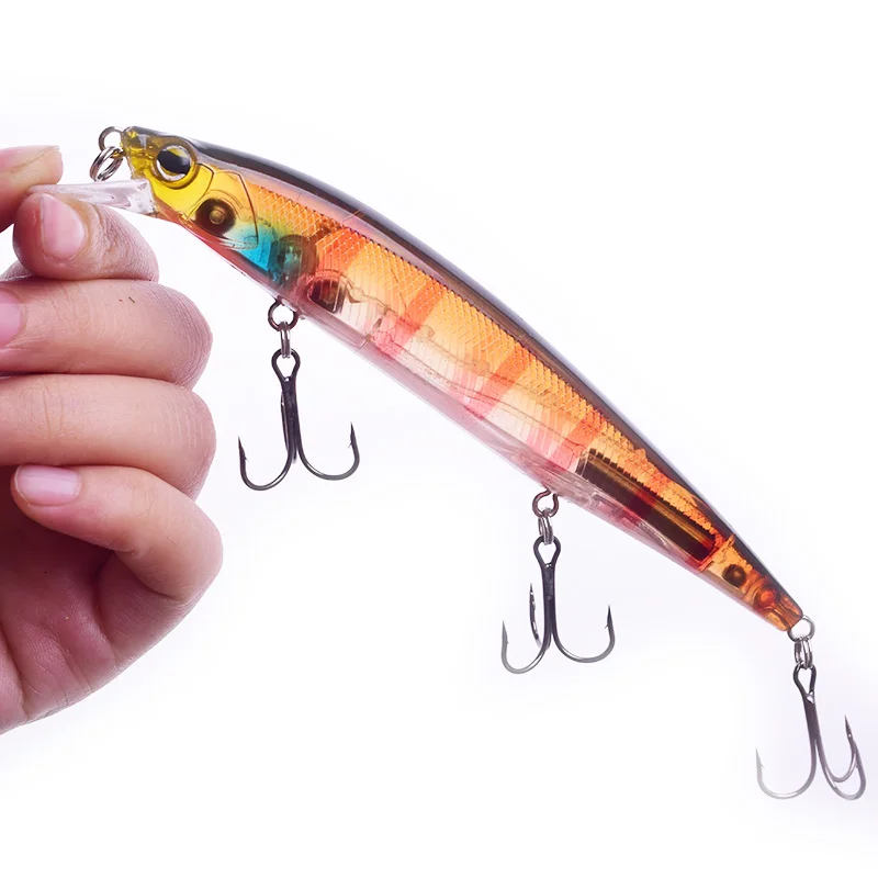 Señuelos de Pesca de pececillo flotante, 140mm, 18,5g, plástico láser, Wobbler, cebo duro Artificial con gancho, Crankbait, aparejos de Pesca, 1 Uds. - imagen 2