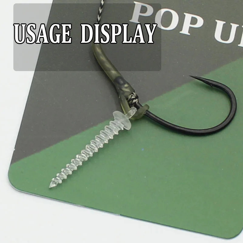 20 piezas Pop Up Boilie tornillo clavija con anillo giratorio D-Rig Chod Rig Terminal aparejos cebo soporte tornillo accesorios de pesca de carpa - imagen 5