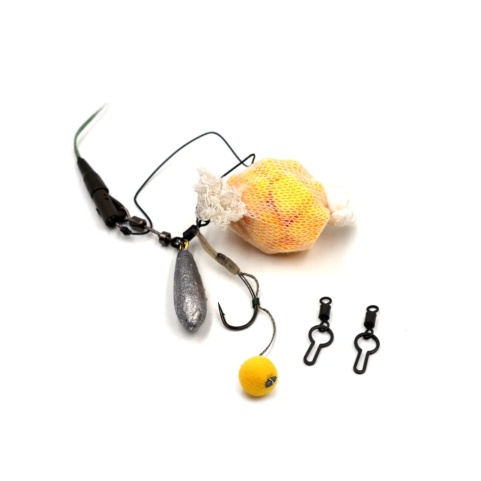 MNFT Clip giratorio para bolsa PVA, malla de pesca de carpa, Terminal de aparejos, broches giratorios para pesca, 12 Uds. - imagen 5