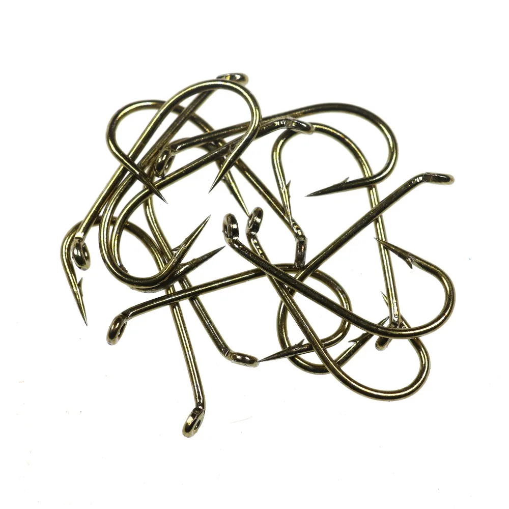 Bimoo-anzuelos de pesca con mosca húmeda y Ninfa, anzuelo estándar de color bronce, fuerte y afilado, tamaño de 500 piezas, 10, 12, 14, 16, 18, 20 - imagen 5