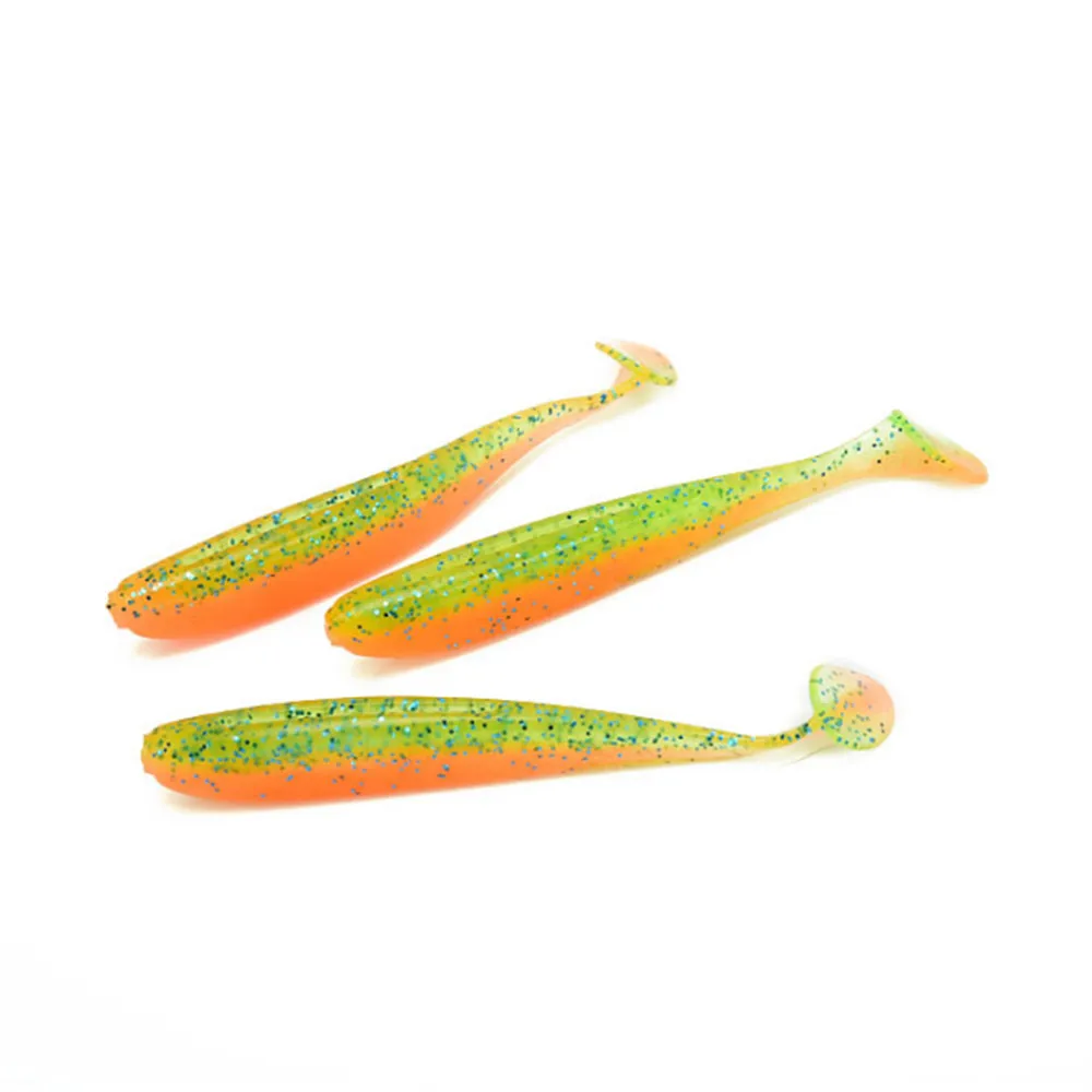 Señuelos de Pesca Wobblers de 70mm y 1,8g, cebos blandos de silicona delineador fácil, plantilla Swimbait, cebo blando de doble color, 5 unids/lote - imagen 4